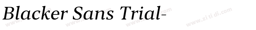 Blacker Sans Trial字体转换